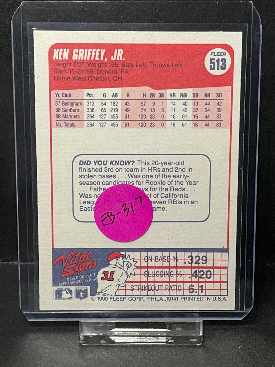 1990 Fleer #513 Ken Griffey Jr. – Baseball Cards 4U