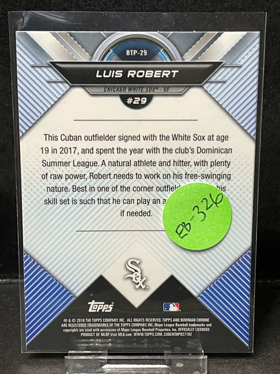 Luis Robert Rookie 2018 Bowman Chrome Scouts Top 100 #BTP-29 White Sox –