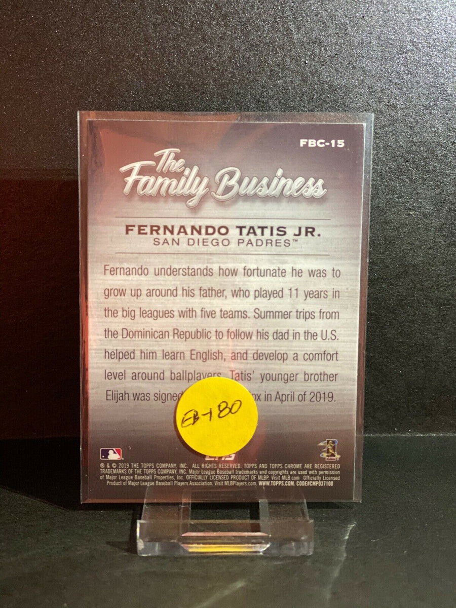 2019 Topps Chrome Update Fernando Tatis Jr. The Family Business #FBC15 –  Baseball Cards 4U
