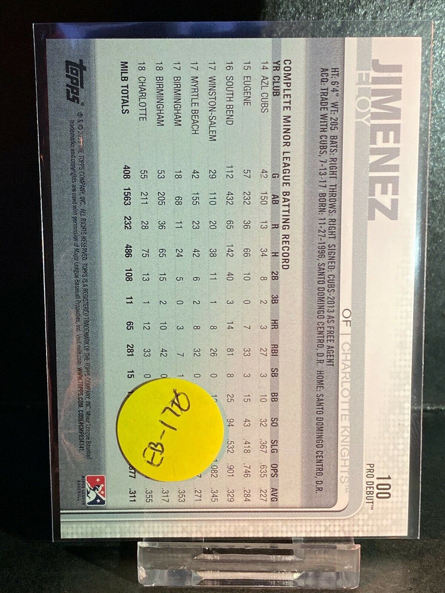  2021 Bowman Platinum #18 Eloy Jimenez NM-MT Chicago