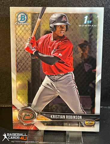 2018 Bowman Chrome Prospects #BCP186 Kristian Robinson 1st Bowman