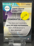2020 Bowman's Best Best of '20 Autographs Refractors #B20OC Owen Caissie
