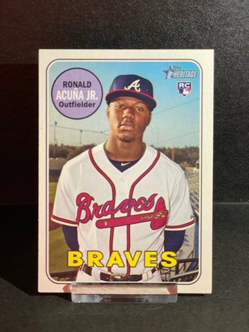2018 Topps Heritage #580 Ronald Acuna Jr. RC