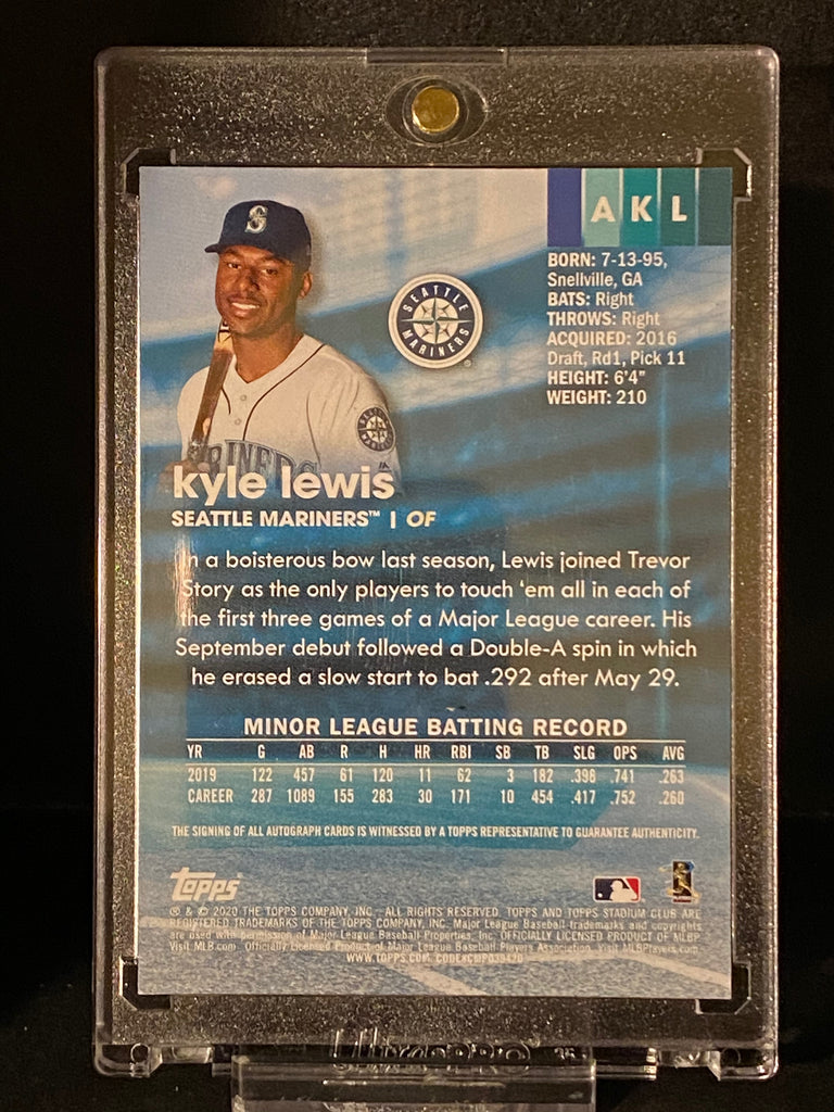 2020 Kyle Lewis Mariners Game Used Rookie of the year Baseball