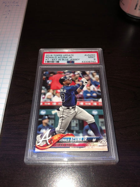 2018 Topps Update Series Ronald Acuna Jr Rookie Card PSA 9 