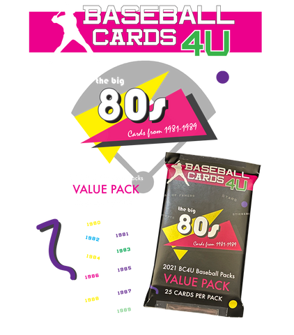 BIG 80s VALUE PACK - 25 Cards - 2 HITS - Find HOF’s, Fan Favorites, Rookie and more!