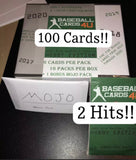 BASEBALL CARDS 4U MYSTERY REPACK HOBBY BOX - 2 HITS PER BOX - 16 PACKS + BONUS PACK