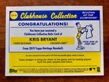 2019 Topps Heritage Clubhouse Collection Relic Jersey Kris Bryant