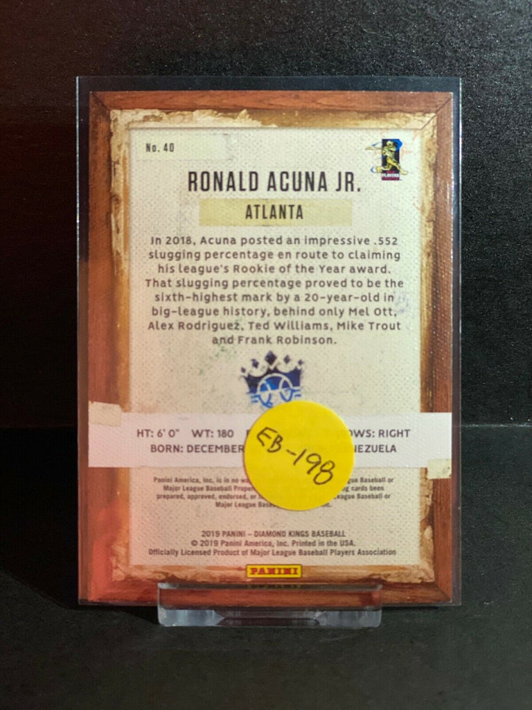 2019 Panini Diamond Kings #40 Ronald Acuna Jr. Atlanta Braves Baseball Card