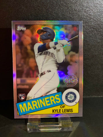 2020 Topps Chrome Kyle Lewis Rookie Refractor 1985 Silver #85TC-22