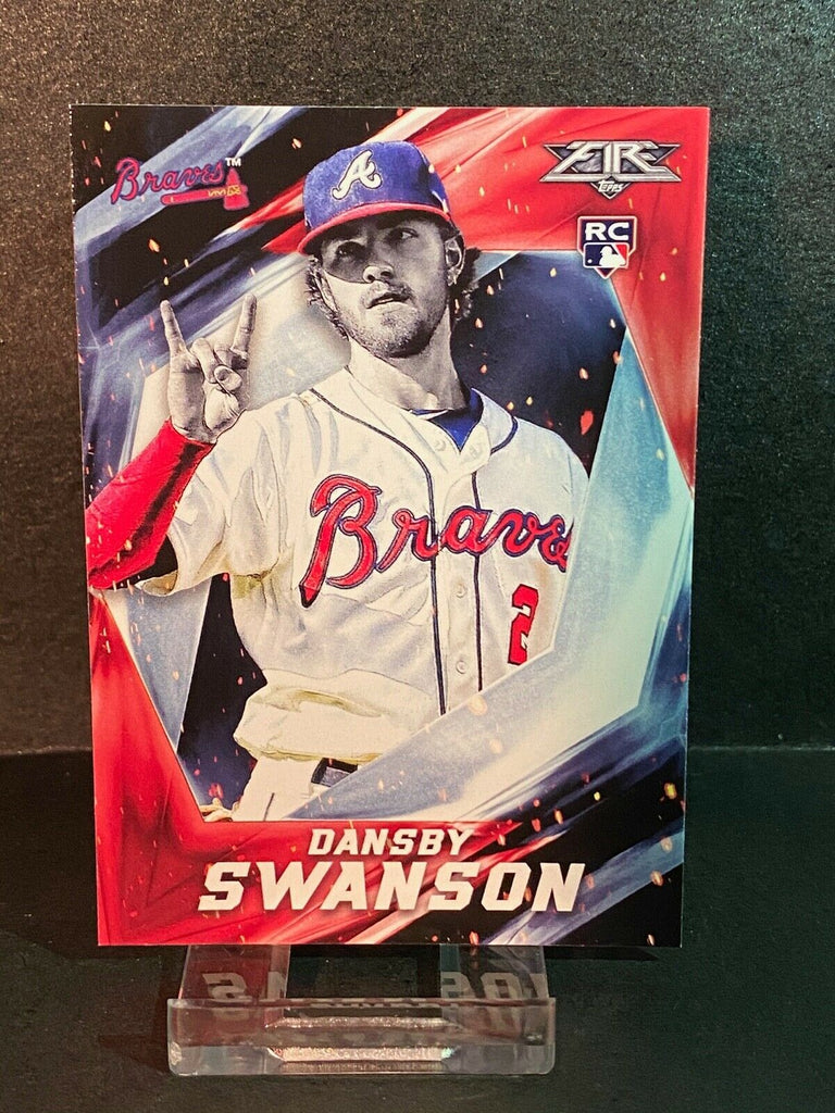 2017 Topps Fire #162 Dansby Swanson ROOKIE – Baseball Cards 4U